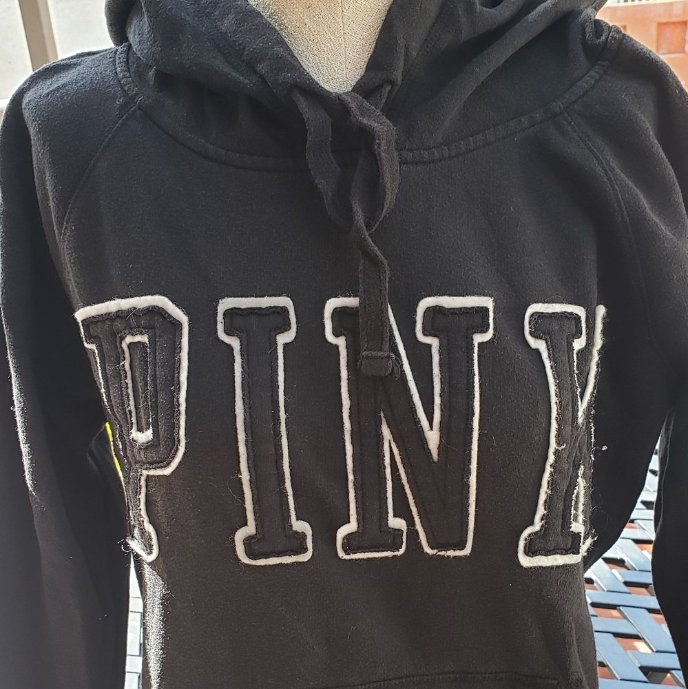 "Pink" Black long sleeved sweatshirt.